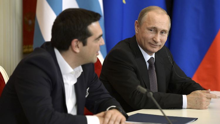 Alexis Tsipras zu Besuch im Kreml: Die Geldnot der Griechen ebnet Putins Pipelineplänen den Weg.