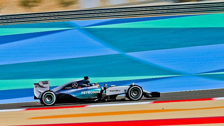 Mal wieder vorneweg: Weltmeister Lewis Hamilton in seinem Mercedes.