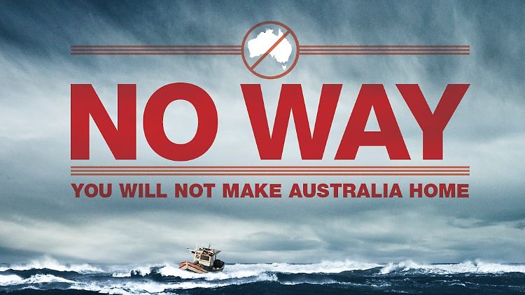 Mit derartigen Motiven versucht Australien, Flüchtlinge bereits vor einer Bootsfahrt abzuschrecken.