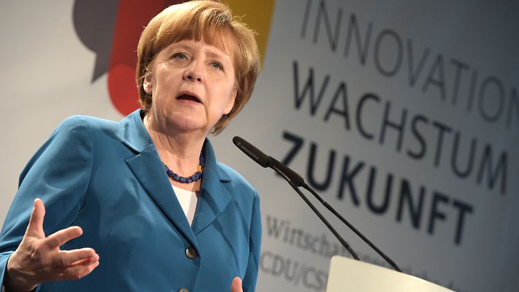 Der Mindestlohn ist für Bundeskanzlerin Angela Merkel ein wichtiger Punkt beim Union-Wirtschaftsempfang.