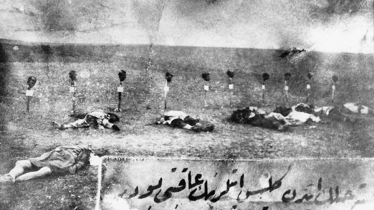 Ermordete Armenier in der Türkei - Aufnahme von 1915.
