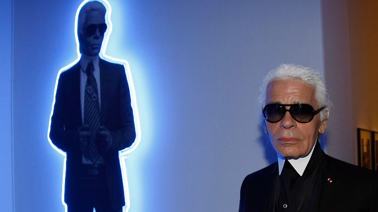 Künstler und Kunstwerk - als Foto wie in echt: Karl Lagerfeld.