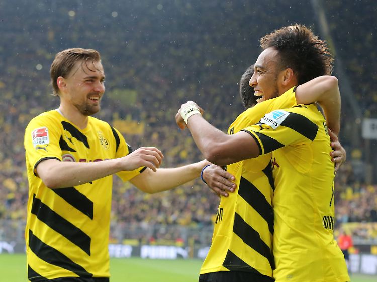 Pierre-Emerick Aubameyang brachte den BVB in Führung gegen Frankfurt und bereitete danach auch den 2:0-Endstand vor.