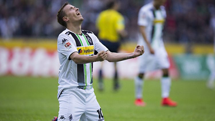 Matchwinner: Durch das Last-Minute-Tor von Max Kruse liegt Gladbach als Tabellendritter nur noch zwei Zähler hinter dem VfL Wolfsburg.