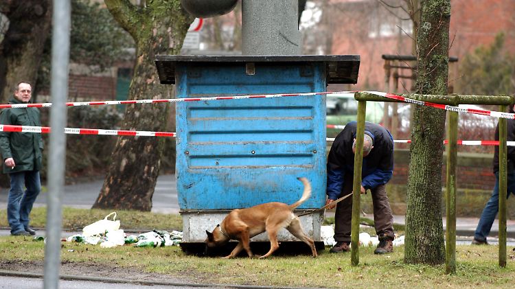 Ein Spürhund bei der Arbeit. 