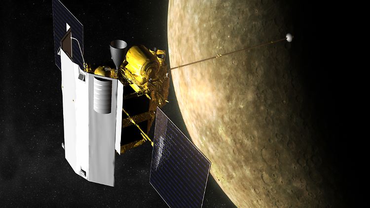 Der Krater, den "Messenger" auf dem Merkur hinterlässt, wird 16 Meter groß sein.