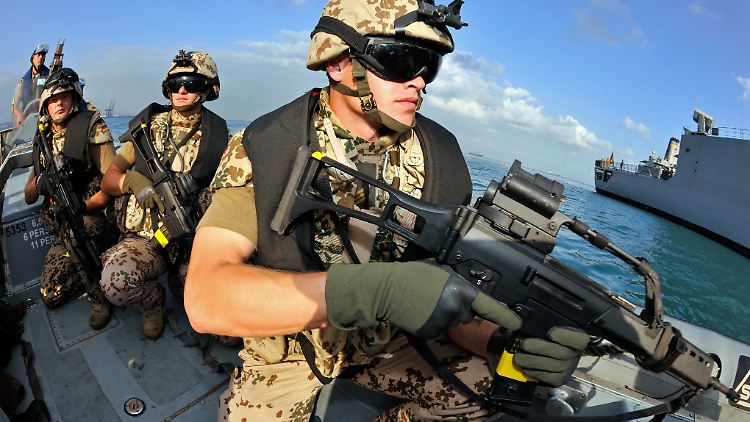 Bundeswehrsoldaten der Atalanta-Mission am Horn von Afrika.