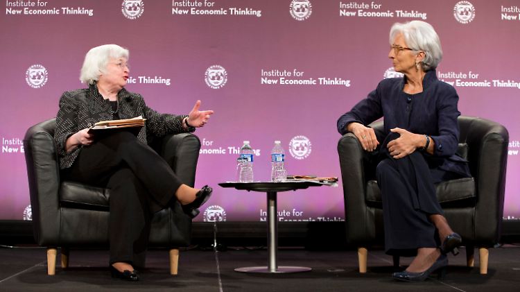 Zwei Frauen, auf die die Märkte hören: Fed-Präsidentin Janet Yellen (l.) und IWF-Chefin Christine Lagarde. 