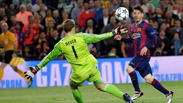 Barcelonas Superstar Lionel Messi traf gegen den FC Bayern und Welttorhüter Manuel Neuer zweimal.