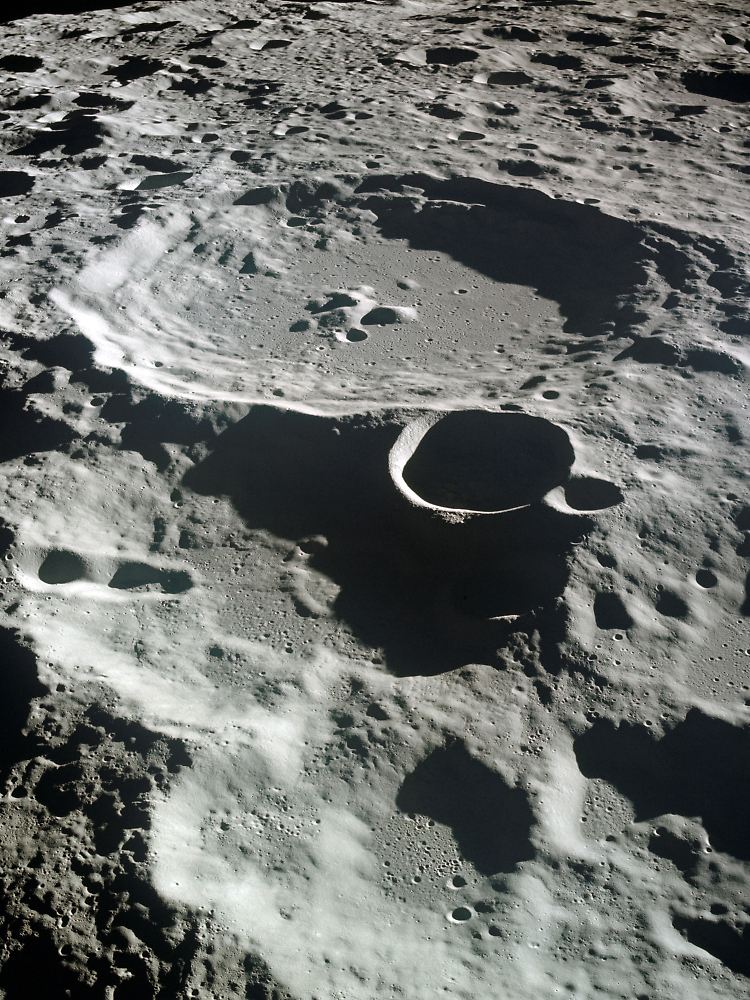 Die Oberfläche des Mondes.