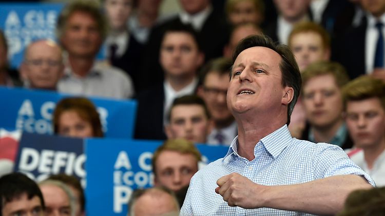Hat die Wahlen zum Unterhaus klar gewonnen: Der britische Premier David Cameron.