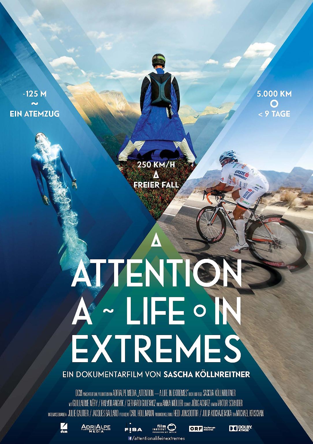 Es ist mehr als ein Sportfilm. "Attention - A Life in Extremes" begleitet drei Extremsportler bei ihrer Leidenschaft und schaut hinter die Kulisse von Rekord und Erfolg.