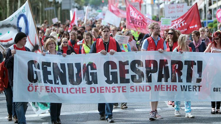 Im Öffentlichen Dienst gab es die größten Lohnzuwächse.