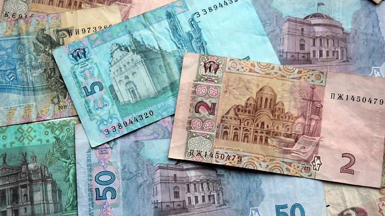 Ukrainische Hryvnia.