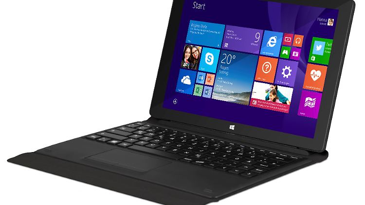 Mit Tastaturhülle wird das Trekstor Wintron 10.1 3G pro+ zum kleinen Notebook.