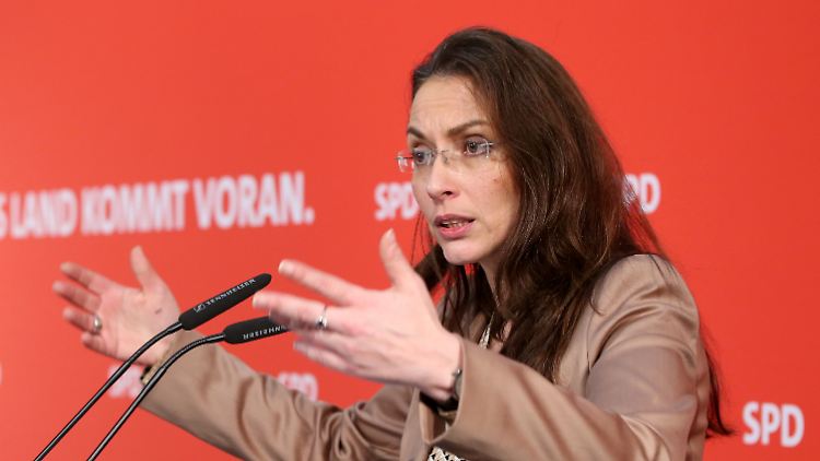 Yasmin Fahimi setzt sich von ihren Koalitionspartnern CDU und CSU immer deutlicher ab.
