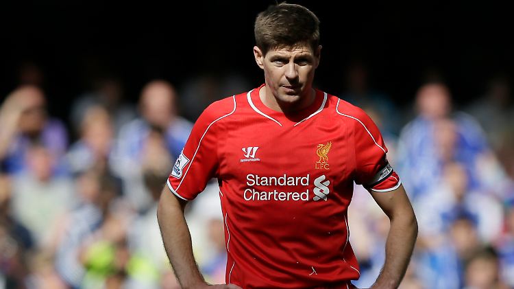 Ein letztes Mal spielt Gerrard an der Anfield Road.
