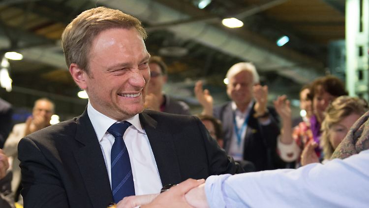 FDP-Chef Christian Lindner nach seiner Wiederwahl am Wochenende.