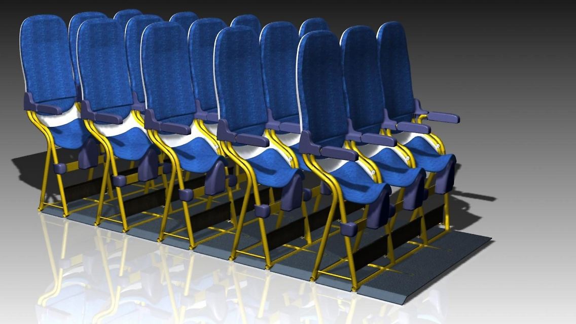 Die Sessel erlauben einen Sitzabstand von nur 58 Zentimetern.