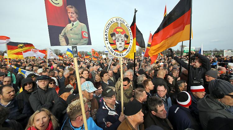 Etwa jeder sechste Teilnehmer von Pegida gilt als rechtsradikal.