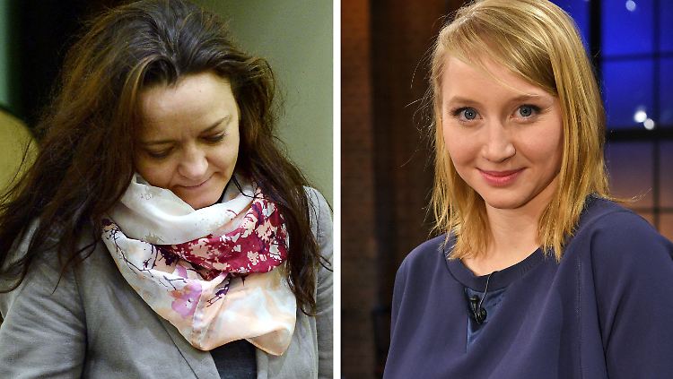 Die Bildkombo zeigt die Angeklagte Beate Zschäpe (l.) und die Schauspielerin Anna Maria Mühe.