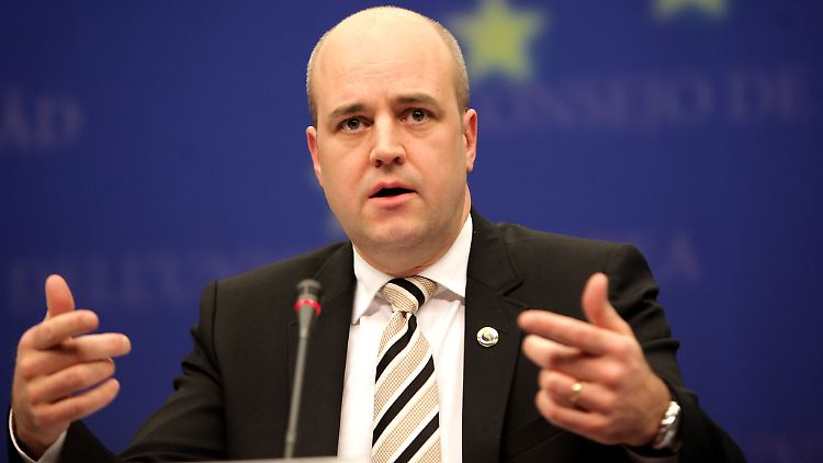 Regierungschef Fredrik Reinfeldt liegt in den Umfragen vorn, doch für die absolute Mehrheit wird es vielleicht nicht mehr reichen.