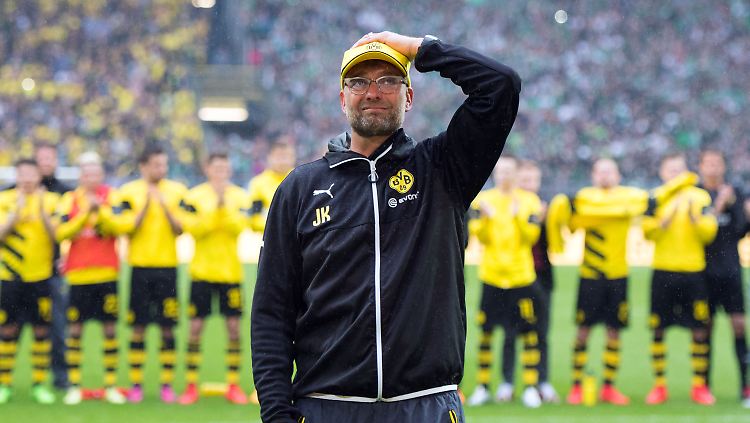 Zum letzten Mal als BVB-Trainer im Westfalenstadion: Jürgen Klopp.