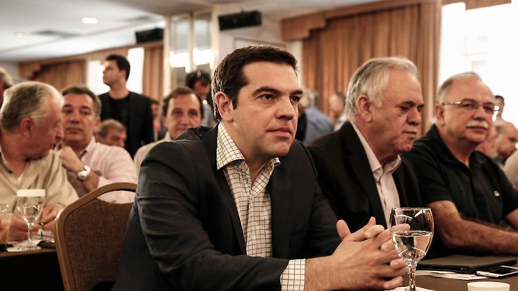 Ministerpräsident Tsipras bei einer Sitzung des Syriza-Zentralkomitees am vergangenen Samstag.