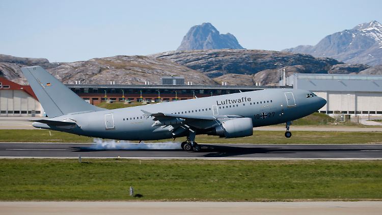 Ein Airbus 310 ARTT der Bundesluftwaffe beim Start in Bodø.