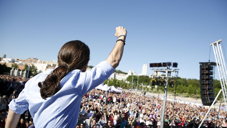 Wahlkampf in Madrid: Podemos-Parteichef Pablo Iglesias.