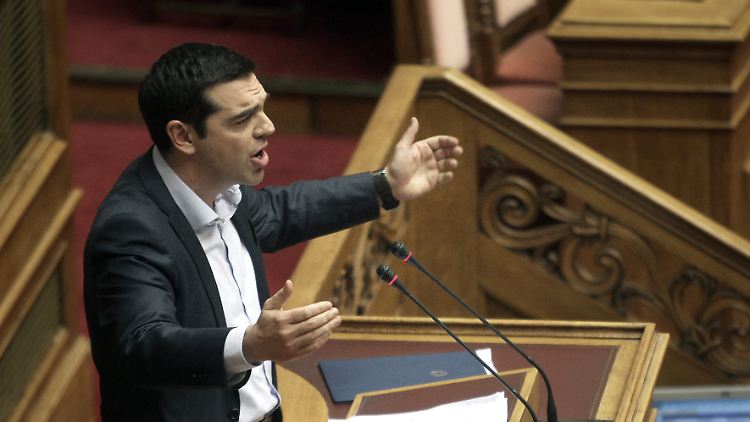 Alexis Tsipras: "Welche Strategie wird durch setzen? Diejenige, die ein Europa der Solidarität, Gleichheit und Demokratie will, oder diejenige, die einen Bruch und eine Spaltung will."