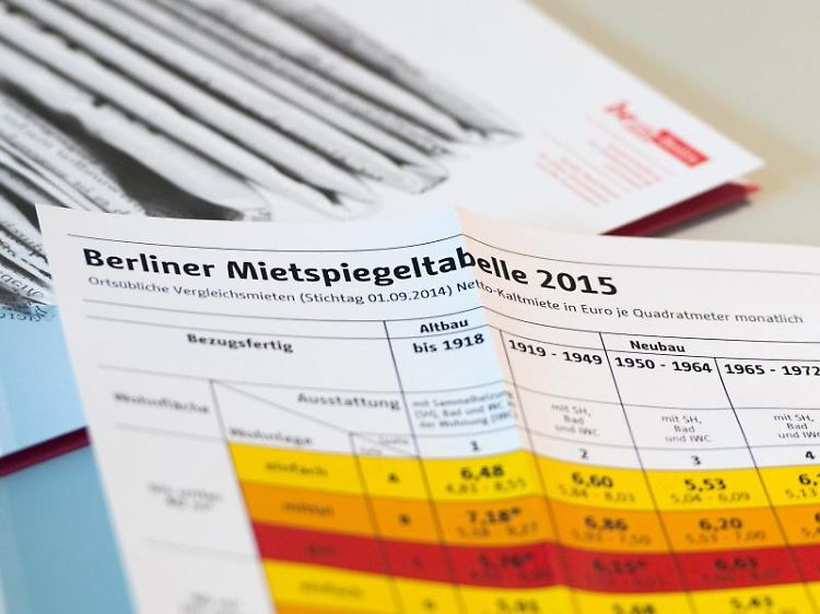 Die Berliner Mietsspiegeltabelle 2015 zeigt genau an, wie die ortsüblichen Mieten im Vergleich aufgestellt sind.