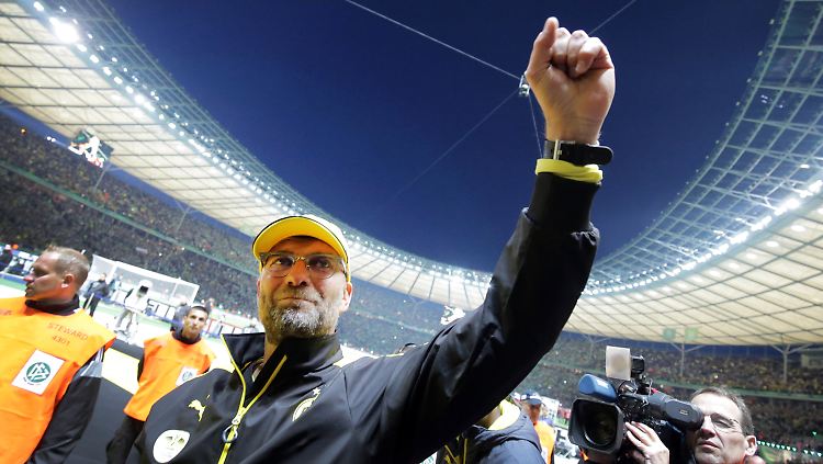 Jürgen Klopp feierte beim Pokalfinale gegen den VfL Wolfsburg seinen Abschied.