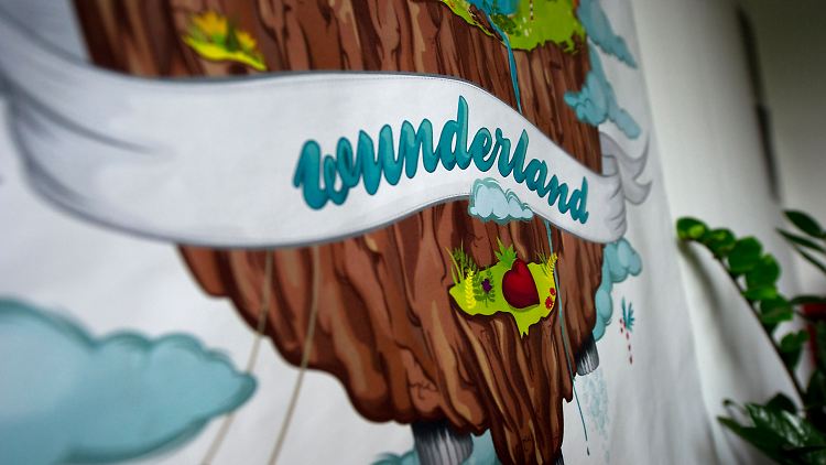Das bunte Logo der Internet-Startup Firma "6Wunderkinder" trägt den Schriftzug "Wunderland".