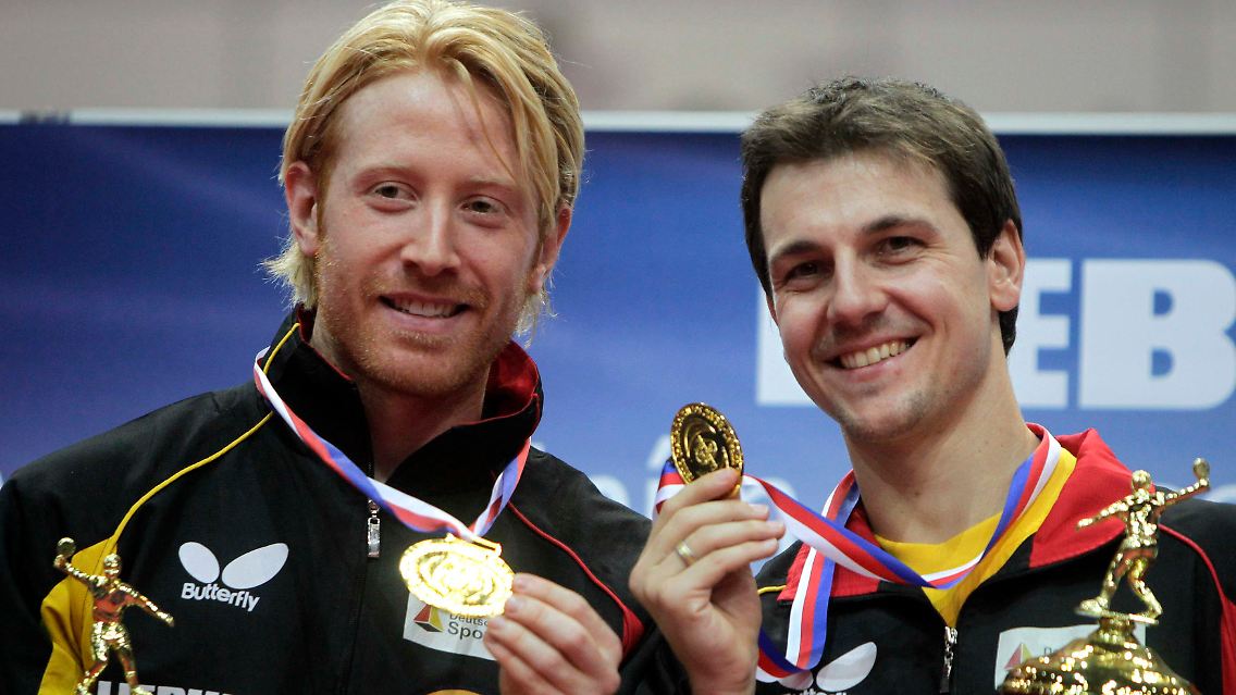 Christian Süß (l.) und Timo Boll sind die erwarteten Europameister.