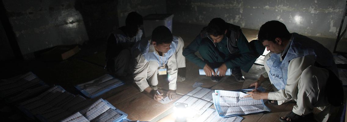 Auszählung in einem Wahllokal in Kabul.