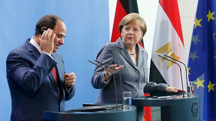 Merkel und Al-Sisi im Kanzleramt.