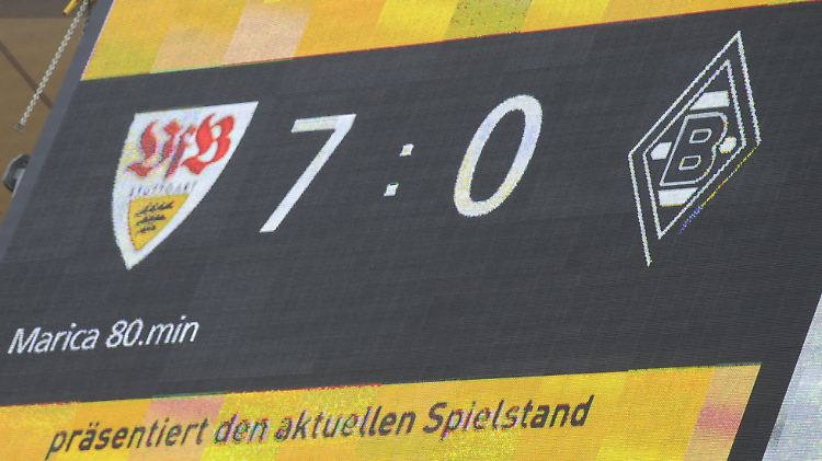 Endstand zwischen famosen Stuttgartern und desolaten Gladbachern.