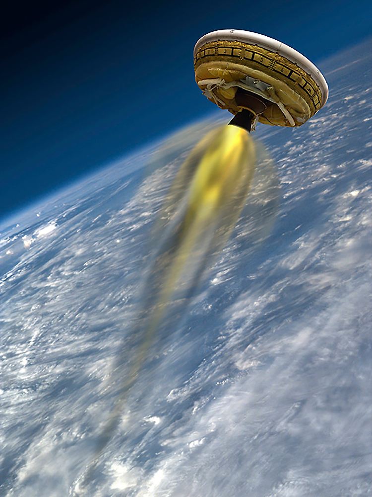 Der "Low-Density Supersonic Decelerator" der Nasa soll bei Mars-Missionen eingesetzt werden.