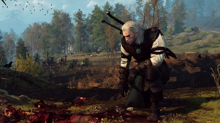 Auf der Spur: Geralt kann dank seiner Fähigkeiten versteckte Fährten sehen.