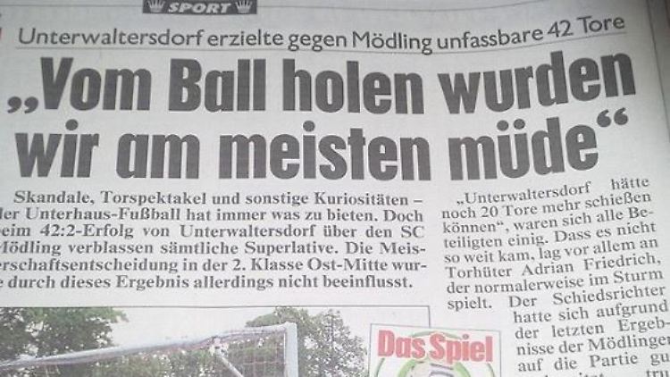 So titelte eine österreichische Zeitung über das Spiel. (Quelle Facebook)