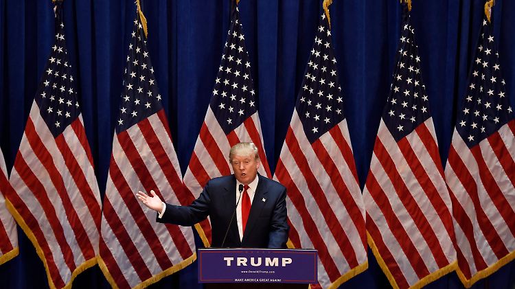 Er wählte den zurückhaltenden Auftritt: Donald Trump kündigt seine Kandidatur an.
