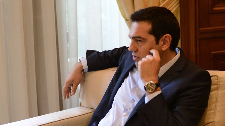 Angespannt: Alexis Tsipras.  