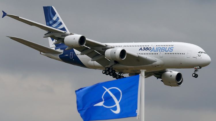 Flugschau mit dem A380.