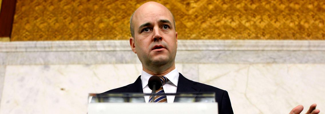 Auf Partnersuche: Reinfeldt will die Grünen im Boot haben, nicht die Rechtspopulisten.