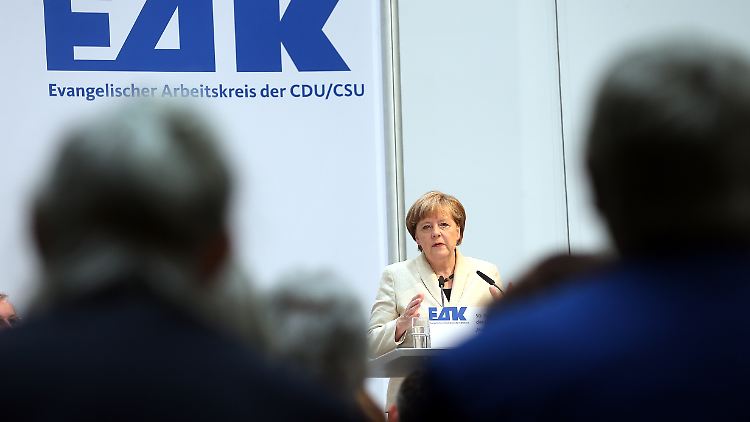 Angela Merkel beim Evangelischen Arbeitskreis der CDU/CSU.