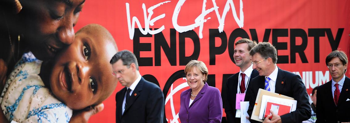 Es gibt Licht und Schatten: Merkel zu den Millenniumszielen.