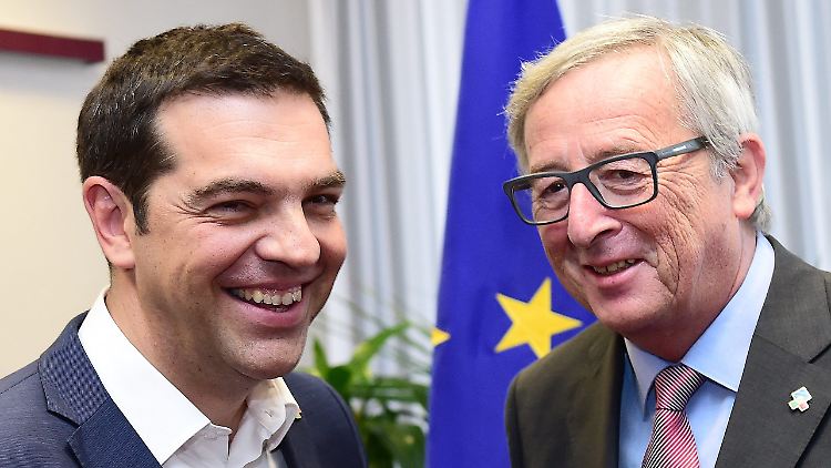 Griechenlands Ministerpräsident und EU-Kommissionspräsident Juncker.