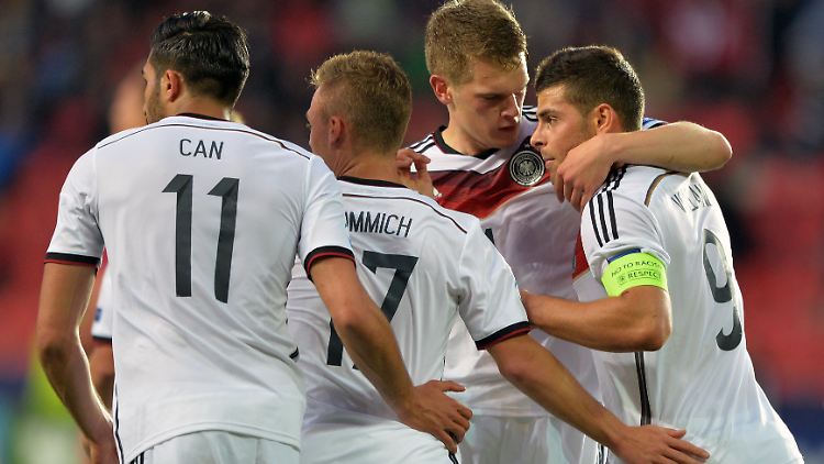 Beim 3:0 gegen Dänemark konnten sie überzeugen: Emre Can, Joshua Kimmich, Matthias Ginter und Kevin Volland (v.l.)