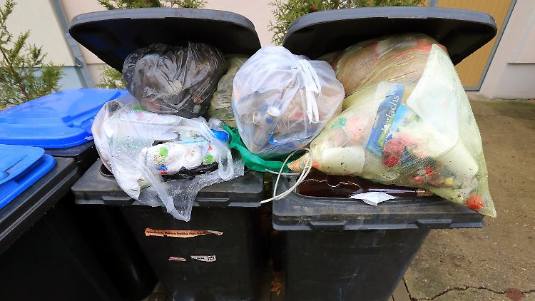 Ein durchschnittlicher Haushalt in Deutschland entsorgt im Jahr 617 Kilogramm Abfälle.